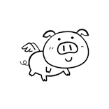 風格皂章~B032 飛天豬